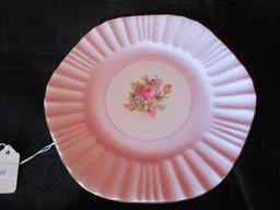 Foley Bone China Made in England Wall Mounted Décor Plates 4, Green/Yellow/Pink