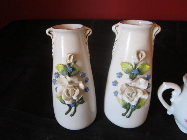 Lot - Ardalt Japan Pink/Gilted Bud Vase, Made in Germany Floral Bud Vases