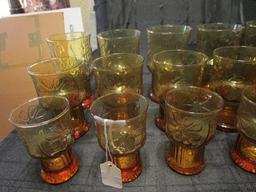 Vintage Country Garden Libbey Glass Lot - Floral Motif