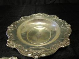 Set - 7 Gorham Sterling Plate w/ Ornate Carved Trim Hollowware Design