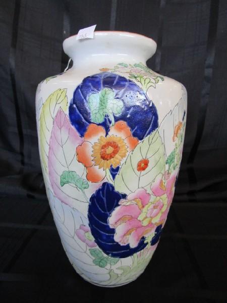 Ceramic Large Floral Leaf Vase Asian Style
