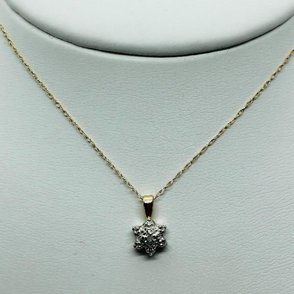 10K Yellow Gold Diamond Necklace