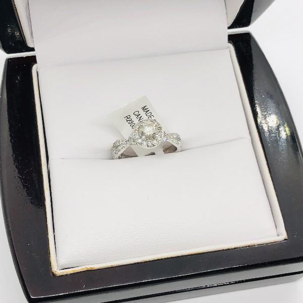 10K White Gold Diamond G-H, I1, 0.45ct Diamond G-H, SI2-I1, 0.3ct Ring