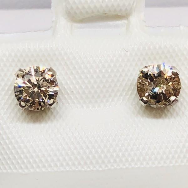 14K White Gold Diamond G-I, I1-I3, 0.68ct Earrings