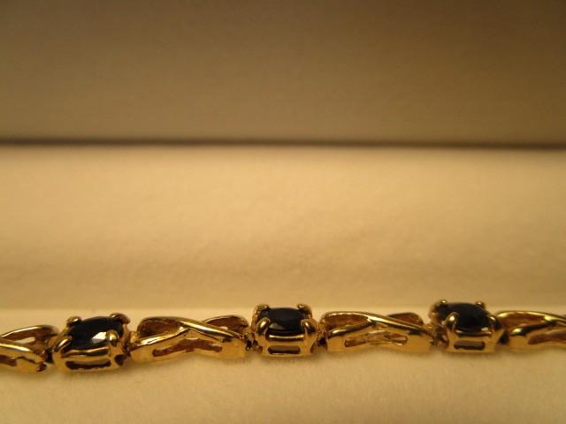 Bracelet w/ Sapphire Stone Inlay