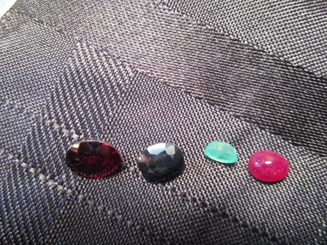 Lot - Emerald, Ruby, Sapphire, Garnet Stones