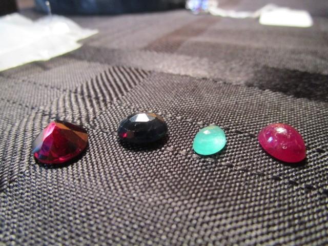 Lot - Emerald, Ruby, Sapphire, Garnet Stones