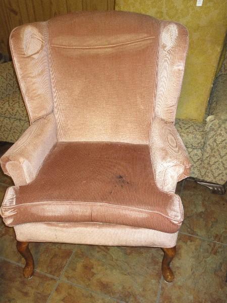 Classic Wing Back Chair Queen Anne Legs