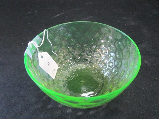 Bauble Pattern Uranium Glass Bowl