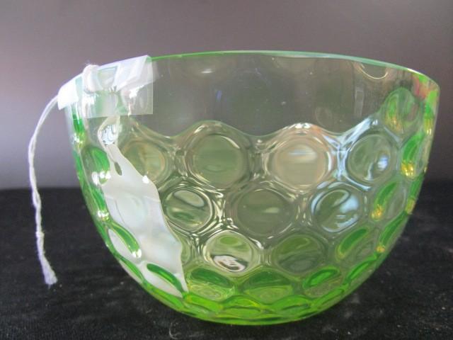 Bauble Pattern Uranium Glass Bowl