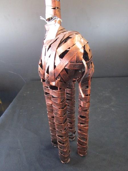 Copper Patina Metal Art Giraffe Décor