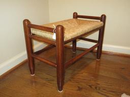 Oak Rush Footstool Traditional Design