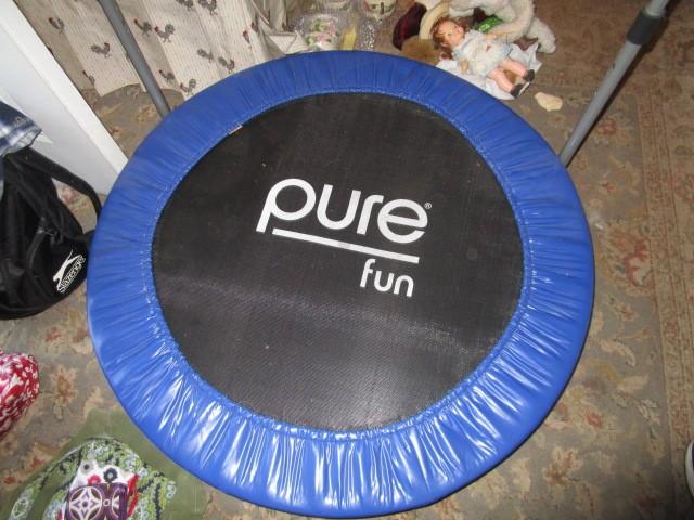 Pure Fun Exercise Trampoline Blue Lined