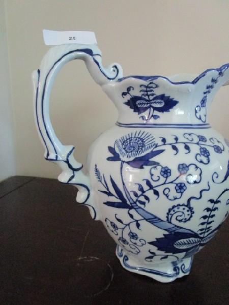 Seymour Mann China Blue Fine Porcelain Décor Jug Floral Pattern