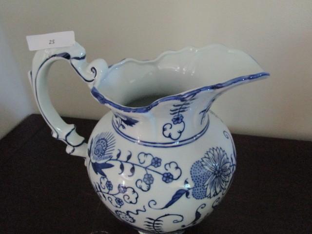 Seymour Mann China Blue Fine Porcelain Décor Jug Floral Pattern