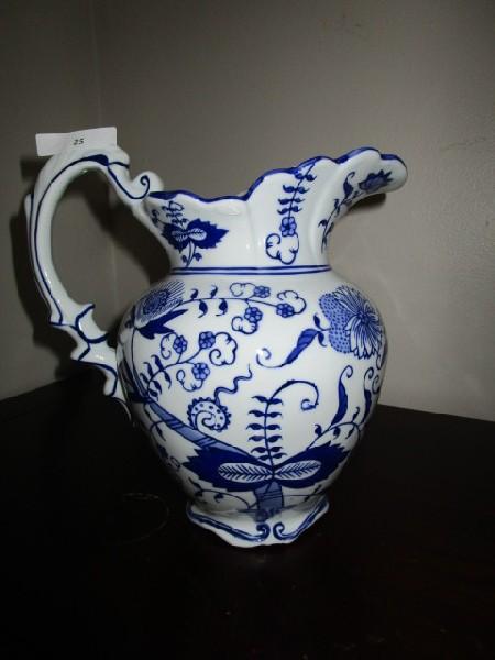 Seymour Mann China Blue Fine Porcelain Décor Jug Floral Pattern