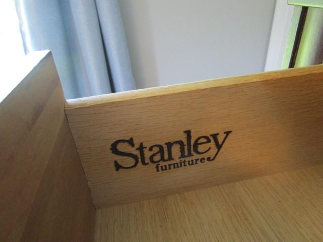 Stanley Furniture Large Wooden Dresser 18 Drawers, Bead Trim, Bracket Feet, Curved Top