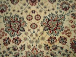 Red Ornate Motif Floral Pattern Floor Rug