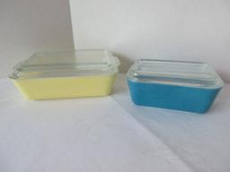 6 Pieces - Pyrex Milk Glass Primary Colors