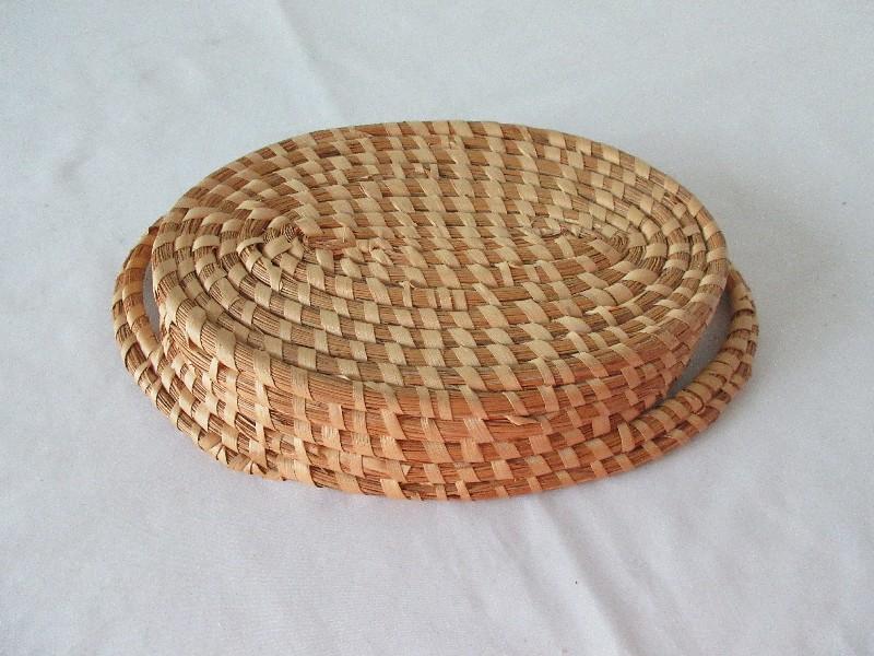 Gullah Sweetgrass Oval Basket w/ Handles Handcrafted by Marie Jefferson