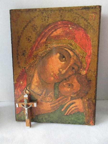 Religious Lot - 2 Triptych Titled "The Little Madonna" Renaissance Florentine Design