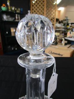 Crystal Glass Decanter Cut, Wide Base Narrow Neck w/ Ball Design Stopper