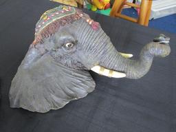 Pair - Indian-Style Elephant Head Décor Wall Mounted
