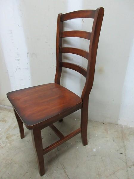 Ladder Back Chair Dark Stain Finish