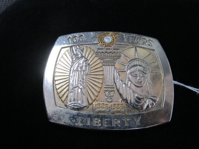 Sterling Treasury 013666 "100 Years Liberty" 1886-1986 Belt Buckle