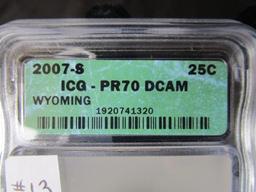 Wyoming 1870-2007 Graded Quarter Dollar S