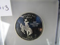 Wyoming 1870-2007 Graded Quarter Dollar S