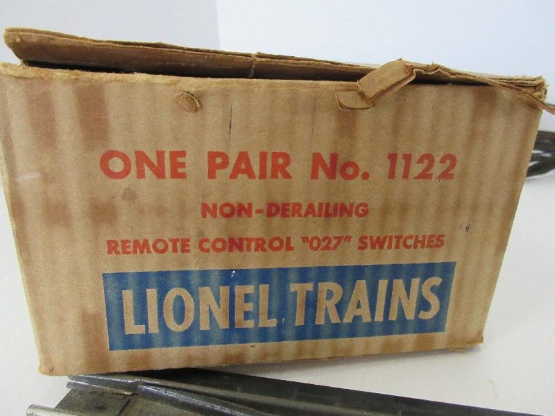 Pair - Lionel Trains No.1122 Non-Derailing, Remote Control "027" Gauge Switches