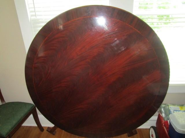 Mahogany Wooden Round Dining Table Top by Hickory Chair Co.