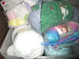 Crocket Lot - Misc. Colored Wool/Cotton Strings/Bundles, Various Sizes/Types, Etc.