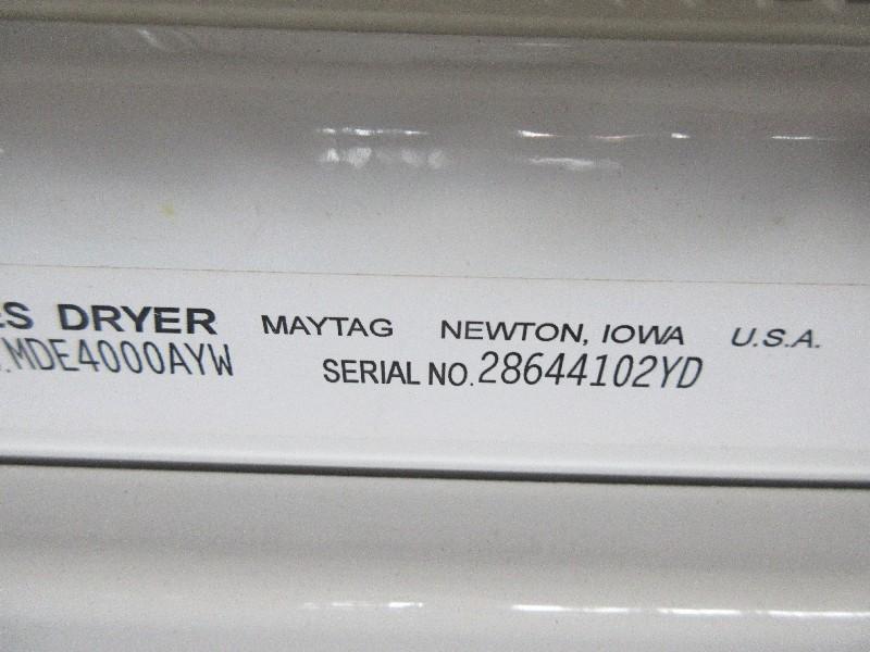 White Maytag Neptune Intelli Dray Ultra Care Clothes Dryer w/ Moisture Monitor