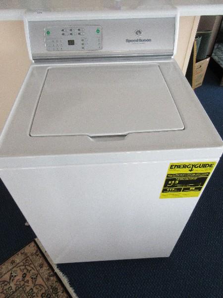 White Speed Queen Commercial Heavy Duty Washing Machine w/ Stainless Steel Drum