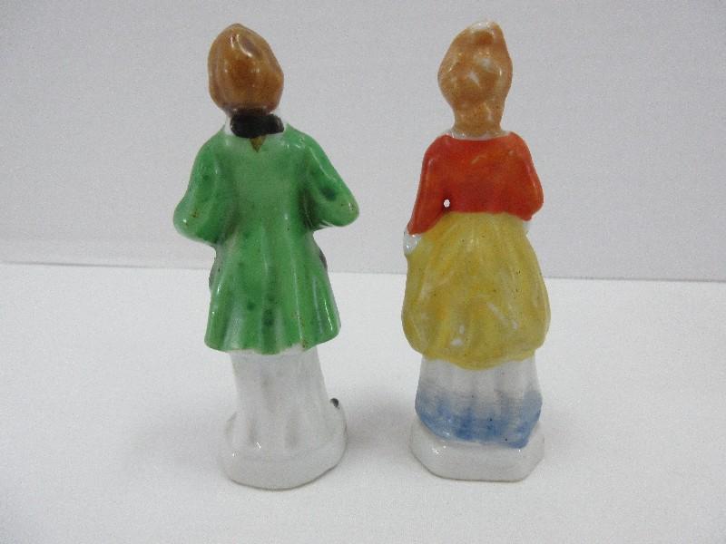 Pair - Porcelain Made in Occupied Japan Victorian Gentleman & Genteel Lady Figurines