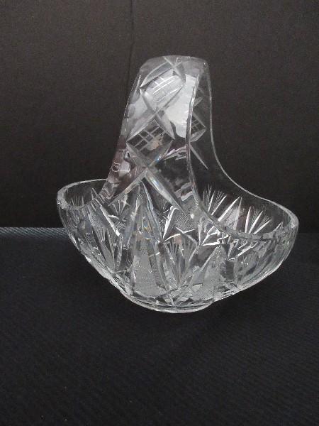 Lot - Crystal/Glass Heart Shape Candy Dish, Hand Blown Pitcher w/ Applied Handle