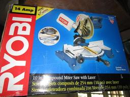 14 AMP Ryobi 10" Compound Miter Saw w/ Loser in Original Box