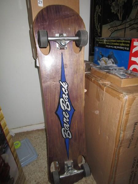Bareback Wooden Longboard w/ Wheels/Grip