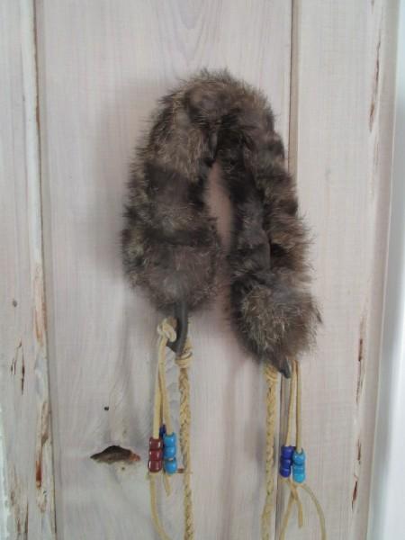 Fur/Leather Native American Medicine Bag w/ Strap/Handle