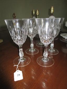 5 Crystal Glass Wine Glass Diamond Prescut Design