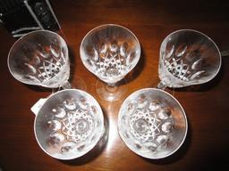 5 Crystal Glass Wine Glass Diamond Prescut Design