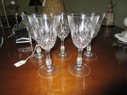 5 Crystal Glass Wine Glass Diamond Prescut Design