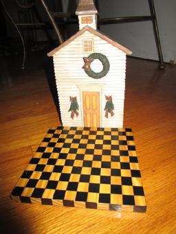 Williage Studio "A Country Church" Wooden Décor in Box w/ Accessories