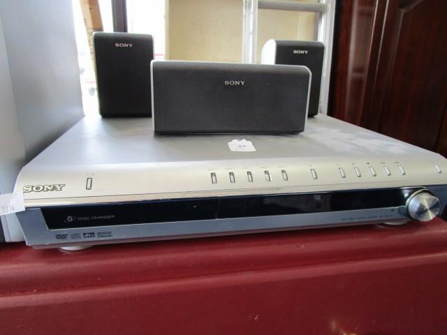 Sony DVD Recorder/Receiver w/ 3 Speakers, 1 Subwoofer w/ 2 Left/Right Standing Speakers