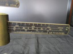 Vintage Weight Scale w/ Brass Bowl, Black/Gilted Trim by Bushel