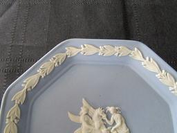 Wedgwood Ceramic China Dish w/ Grape Leaf, Grecian Pegasus Sprigged Relief