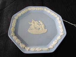 Wedgwood Ceramic China Dish w/ Grape Leaf, Grecian Pegasus Sprigged Relief