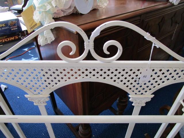 White Metal Curled/Pierced Design Clothes Hanger